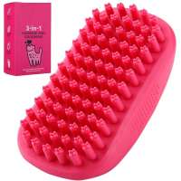 Dog Bath Brush Grooming and Massager for Pets Shampoo Brush for Dogs Deshedding Removes Loose Hair